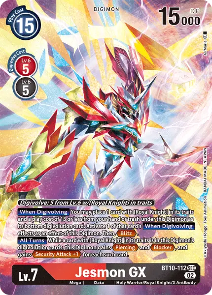 Digimon TCG Card 'BT10-112_P1' 'Jesmon GX'