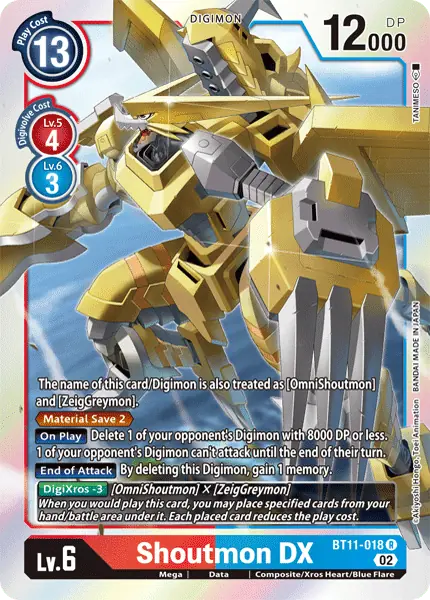 Digimon TCG Card 'BT11-018' 'Shoutmon DX'