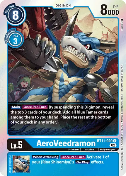 Digimon TCG Card BT11-029 AeroVeedramon