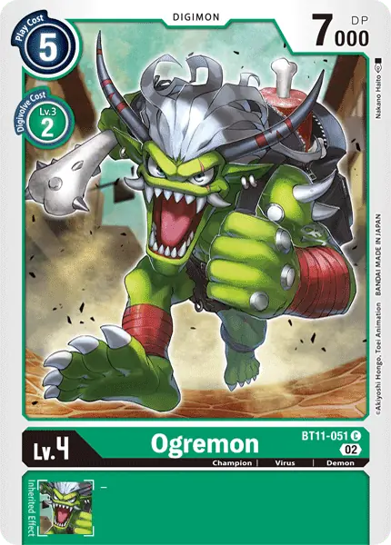 Digimon TCG Card BT11-051 Ogremon