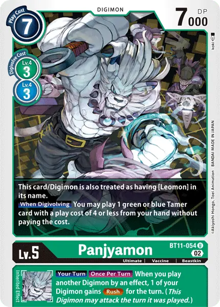 Digimon TCG Card 'BT11-054' 'Panjyamon'