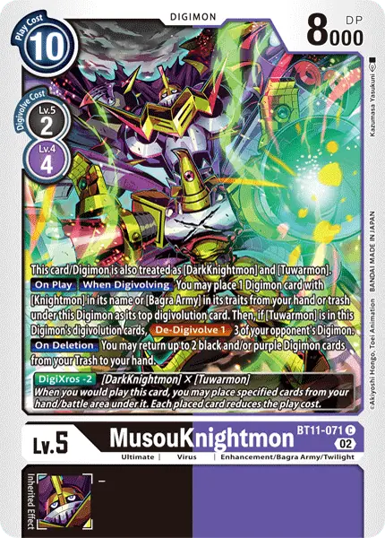 Digimon TCG Card 'BT11-071' 'MusoKnightmon'