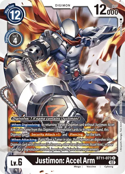 Digimon TCG Card BT11-073 Justimon Accel Arm