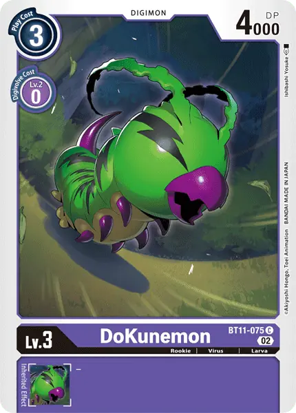 Digimon TCG Card 'BT11-075' 'DoKunemon'