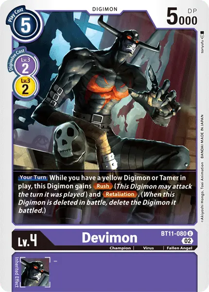 Digimon TCG Card 'BT11-080' 'Devimon'