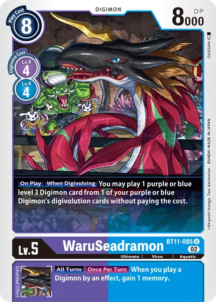 Digimon TCG Card BT11-085 WaruSeadramon