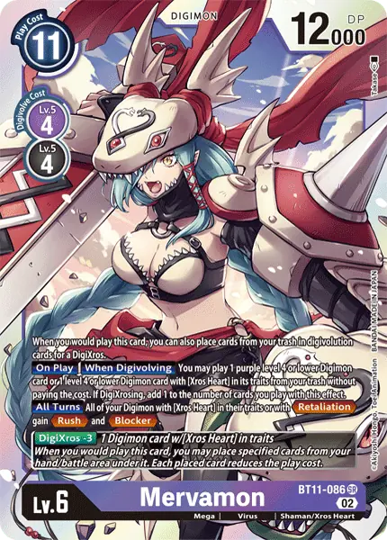 Deck Mervamon - 5th with preview of card BT11-086