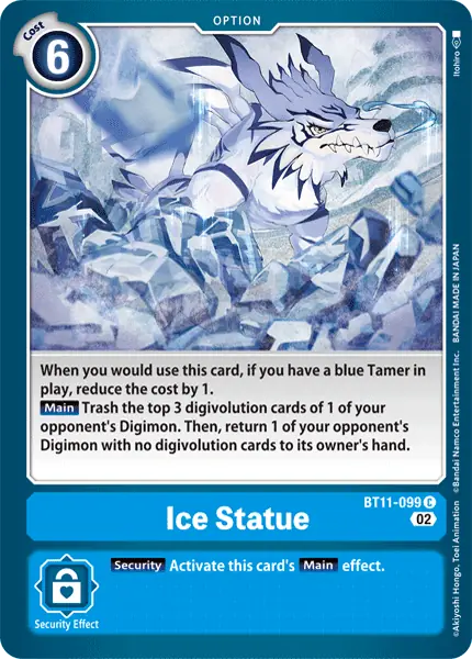 Digimon TCG Card 'BT11-099' 'Ice Statue'