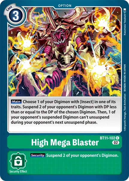 Digimon TCG Card BT11-102 High Mega Blaster