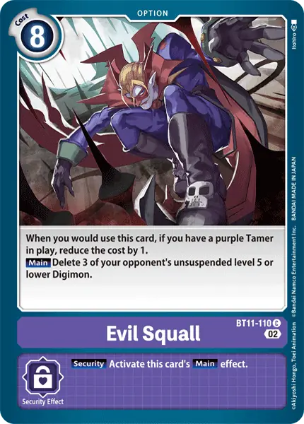 Digimon TCG Card 'BT11-110' 'Evil Squall'