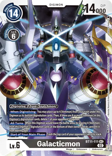 Deck BT11 Galacticmon with preview of card BT11-111