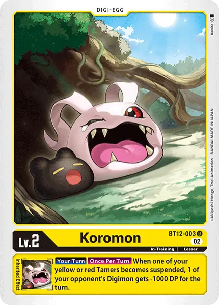 Digimon TCG Card BT12-003 Koromon