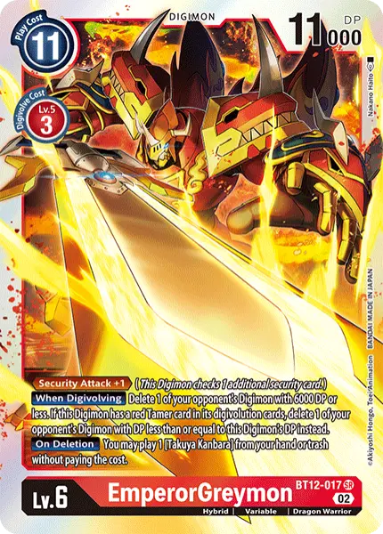 Digimon TCG Card BT12-017 EmperorGreymon