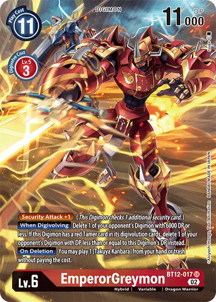 Digimon TCG Card 'BT12-017_P1' 'EmperorGreymon'