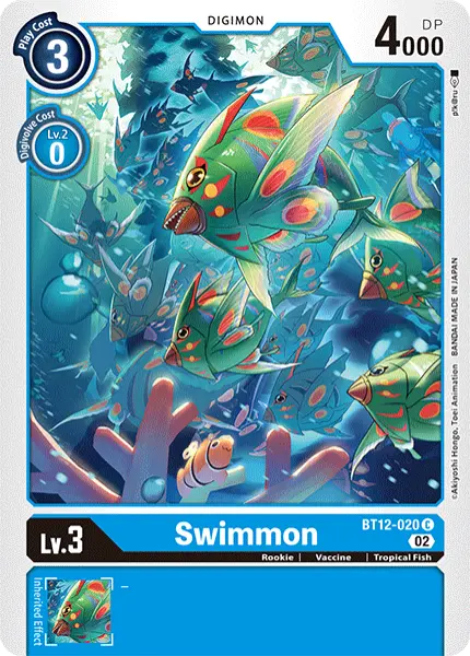 Digimon TCG Card 'BT12-020' 'Swimmon'