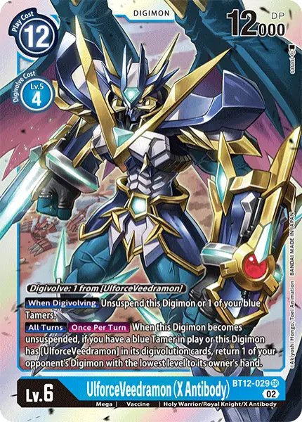 Deck UlforceVeedramon - 5th with preview of card BT12-029