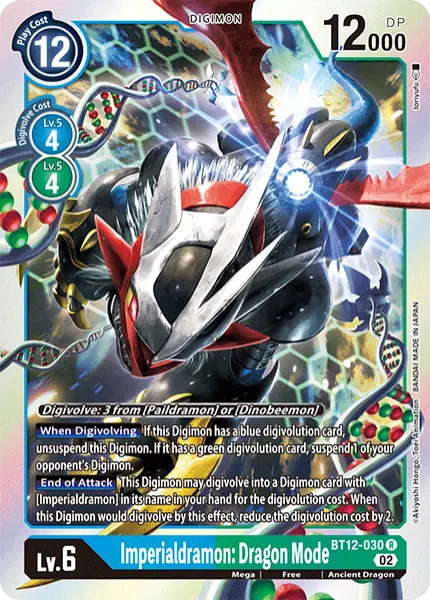 Digimon TCG Card 'BT12-030' 'Imperialdramon Dragon Mode'