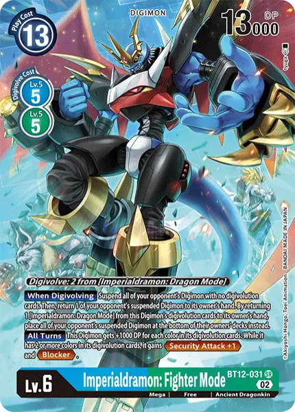 Digimon TCG Card 'BT12-031_P1' 'Imperialdramon Fighter Mode'