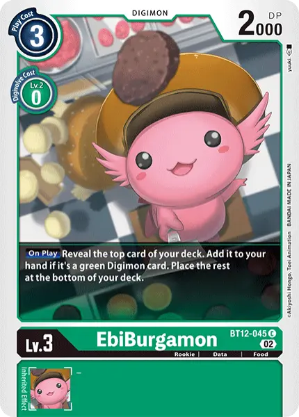 Digimon TCG Card 'BT12-045' 'EbiBurgamon'