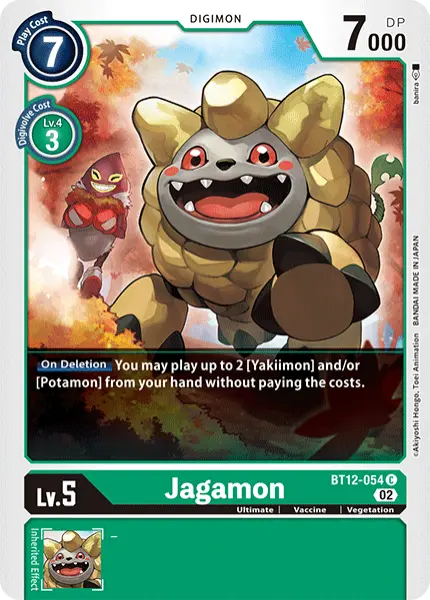 Digimon TCG Card BT12-054 Jagamon