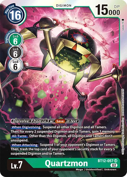 Digimon TCG Card BT12-057 Quartzmon