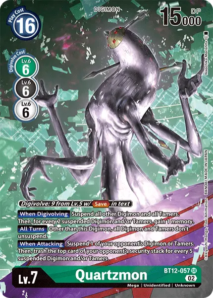 Digimon TCG Card BT12-057_P1 Quartzmon