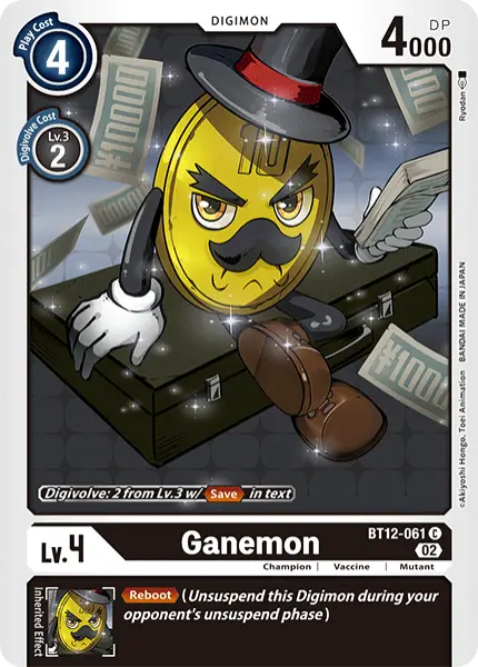 Digimon TCG Card BT12-061 Ganemon