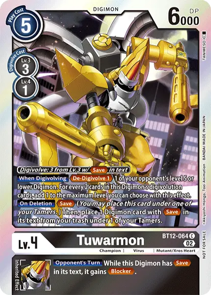 Digimon TCG Card BT12-064_P1 Tuwarmon