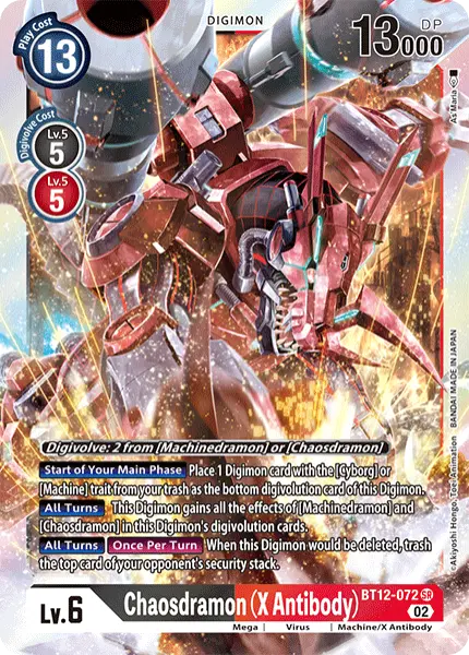 Deck Machinedramon - 5th with preview of card BT12-072