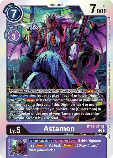 Digimon TCG Card 'BT12-081_P1' 'Astamon'