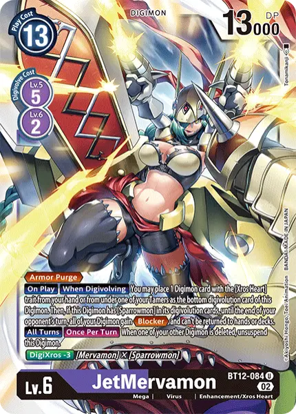 Digimon TCG Card BT12-084 JetMervamon