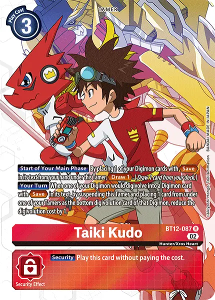 Digimon TCG Card 'BT12-087_P1' 'Taiki Kudo'