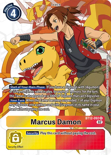 Digimon TCG Card 'BT12-092_P1' 'Marcus Damon'