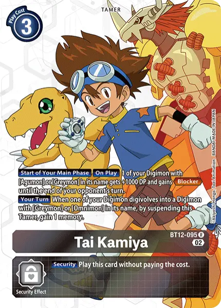 Digimon TCG Card 'BT12-095_P1' 'Tai Kamiya'