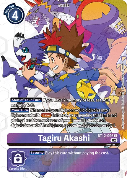 Digimon TCG Card 'BT12-096_P1' 'Tagiru Akashi'