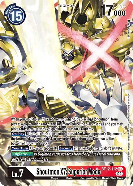 Deck BT12 Xros Heart with preview of card BT12-112