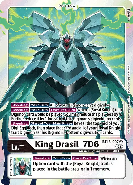 Deck BT13 Royal Knights with preview of card BT13-007