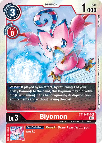 Digimon TCG Card BT13-010 Biyomon