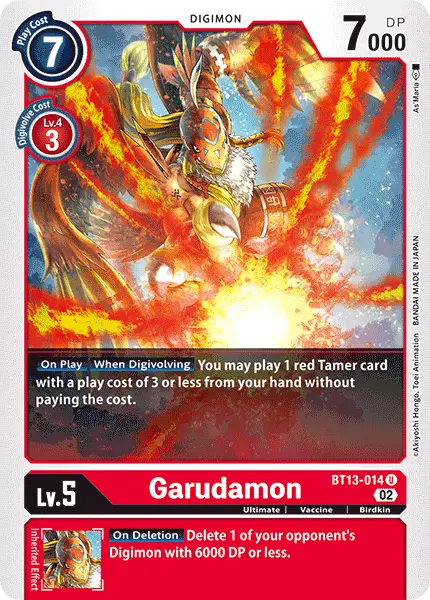 Digimon TCG Card 'BT13-014' 'Garudamon'