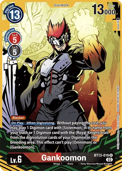 Digimon TCG Card BT13-019_P1 Gankoomon