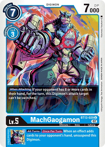 Digimon TCG Card 'BT13-029' 'MachGaogamon'