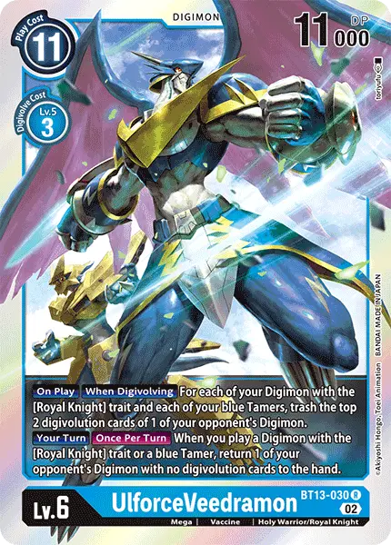 Digimon TCG Card 'BT13-030' 'UlforceVeedramon'