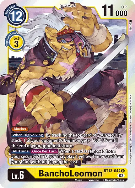 Digimon TCG Card BT13-044 BanchoLeomon