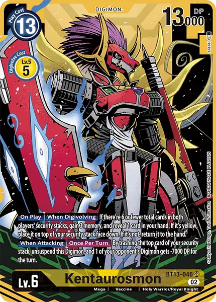 Digimon TCG Card 'BT13-046_P1' 'Kentaurosmon'