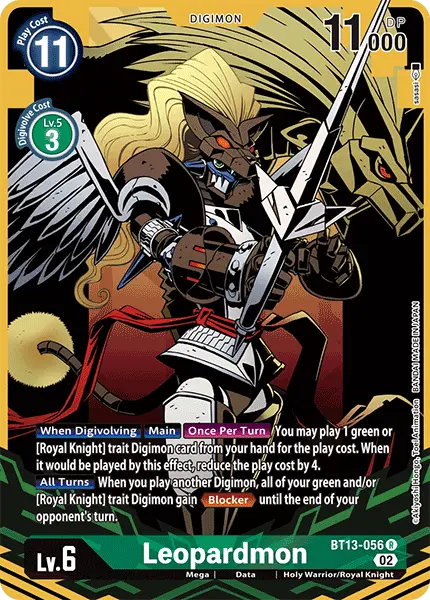 Digimon TCG Card 'BT13-056_P1' 'Leopardmon'