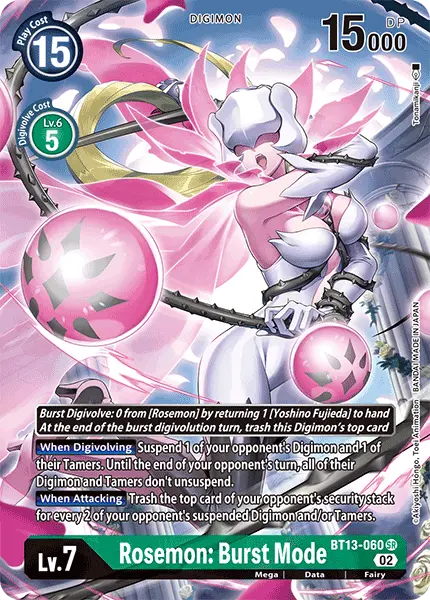 Digimon TCG Card BT13-060_P1 Rosemon: Burst Mode