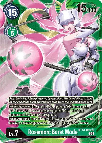 Digimon TCG Card BT13-060_P2 Rosemon: Burst Mode