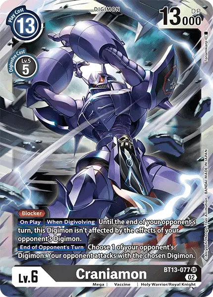 Digimon TCG Card 'BT13-077' 'Craniamon'