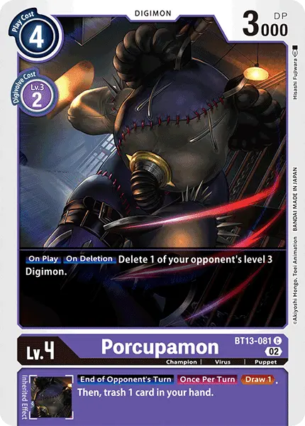 Digimon TCG Card 'BT13-081' 'Porcupamon'