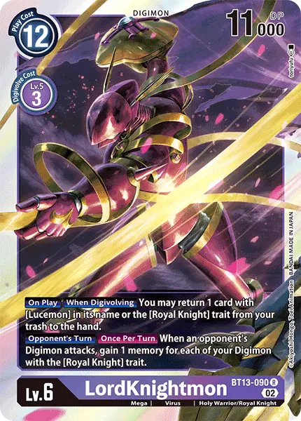 Digimon TCG Card 'BT13-090' 'LordKnightmon'